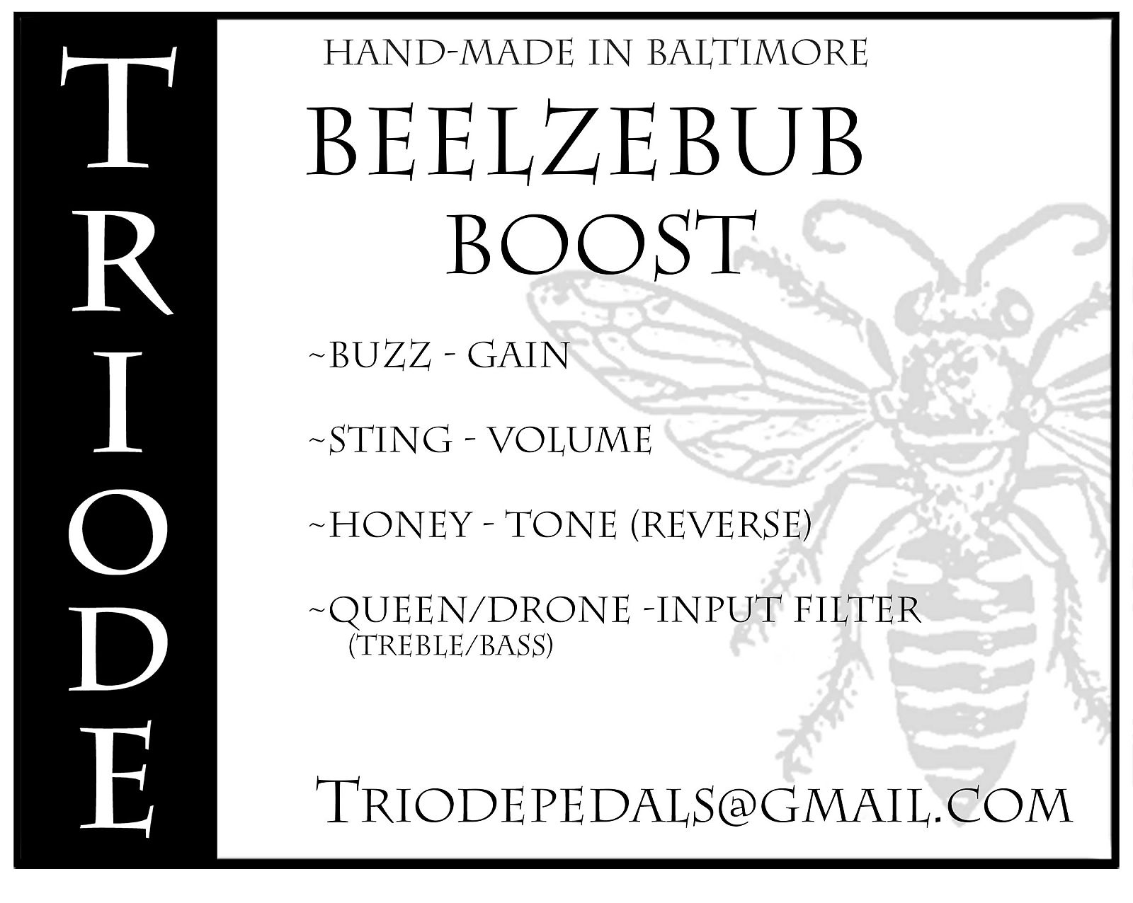 Triode Pedals Beelzebub Tube Boost 