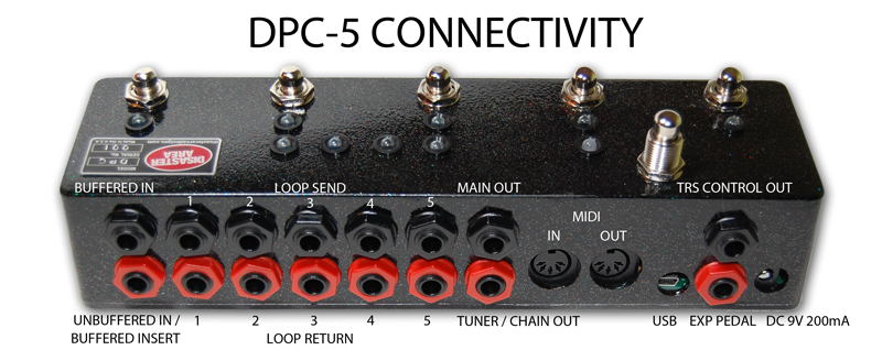 Disaster Area DPC-5 Gen2 Programmable True Bypass Switcher with MIDI