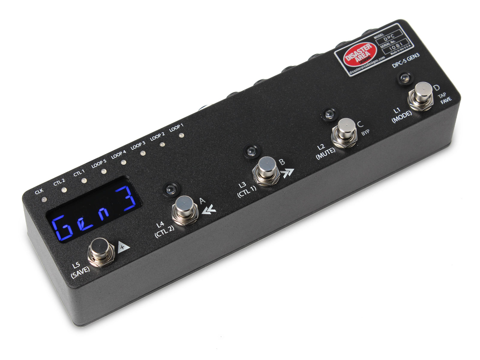 Disaster Area DPC-5 Gen3 MIDI Pedalboard Controller & Loop Switcher