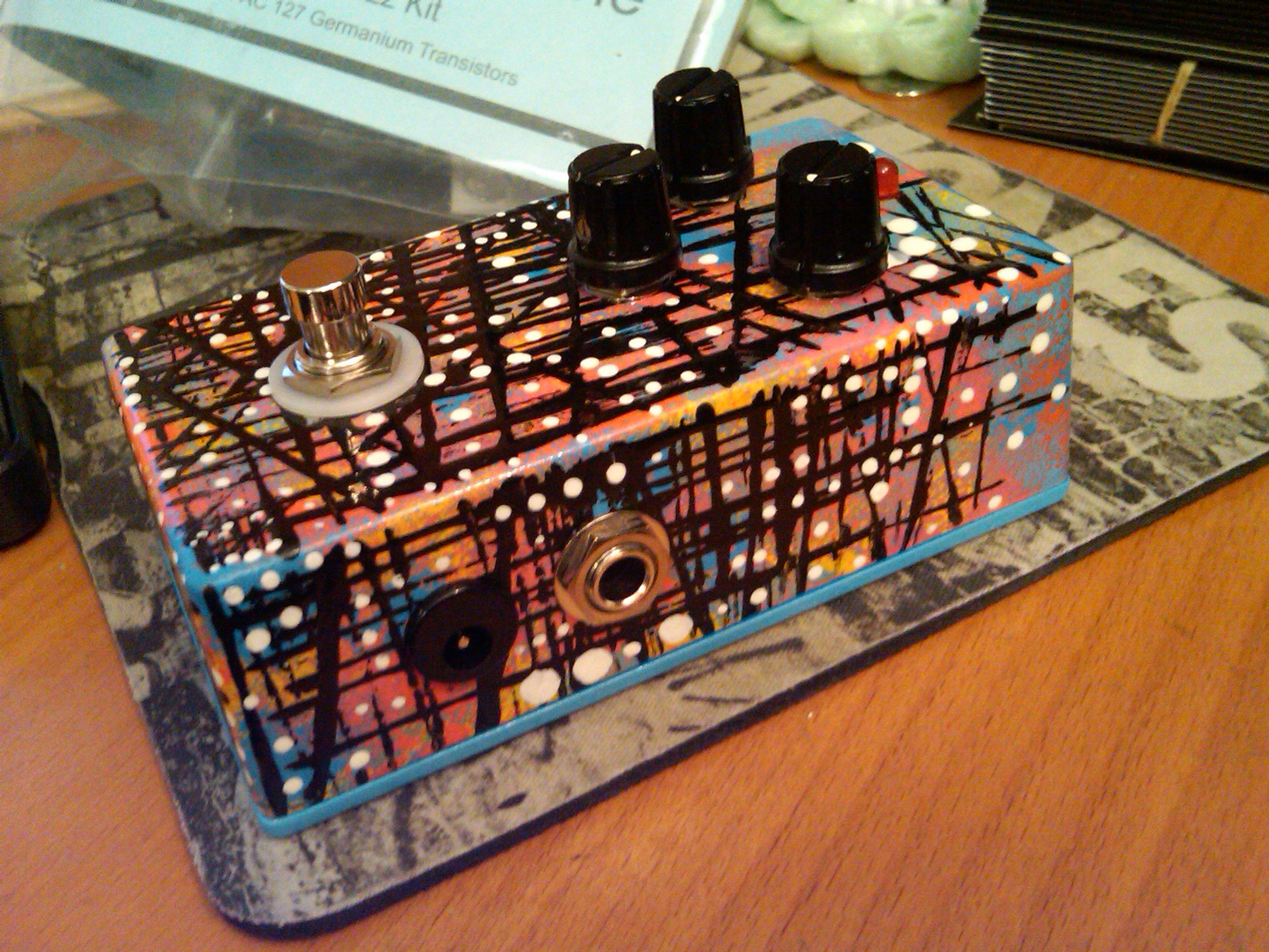 Laura Bennett painted B.Y.O.C. E.S.V. Fuzz Pre-built Pedal 