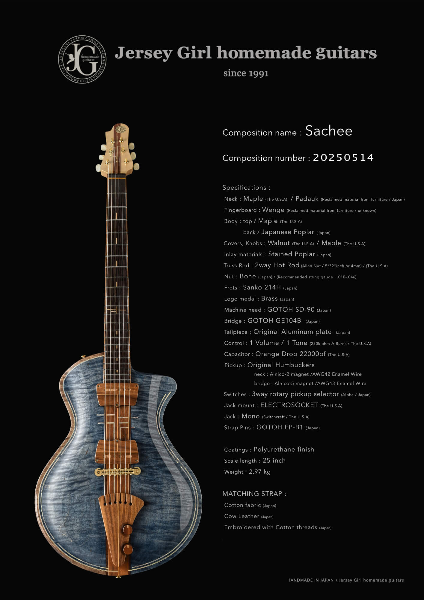 Jersey Girl Homemade Guitars - Sachee