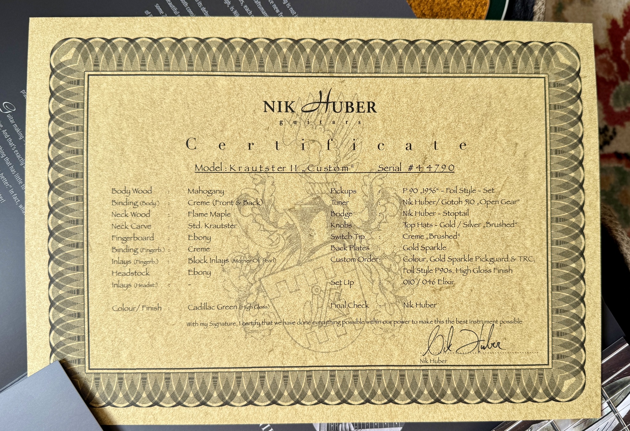 Nik Huber Krautster II Custom - Cadillac Green