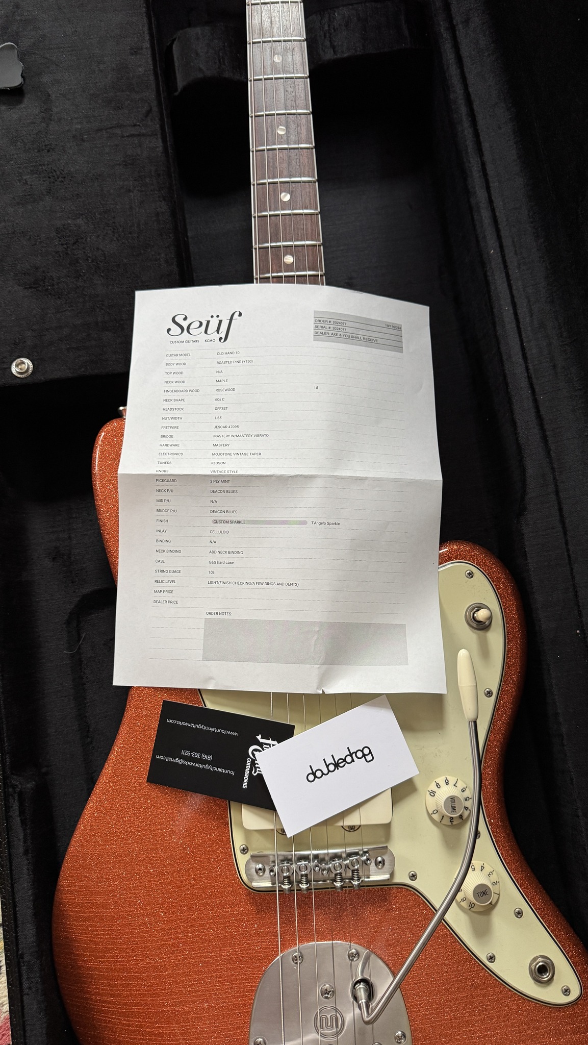 Seüf Guitars Old Hand 10 (OH-10) Offset Style - T'Angelo Sparkle