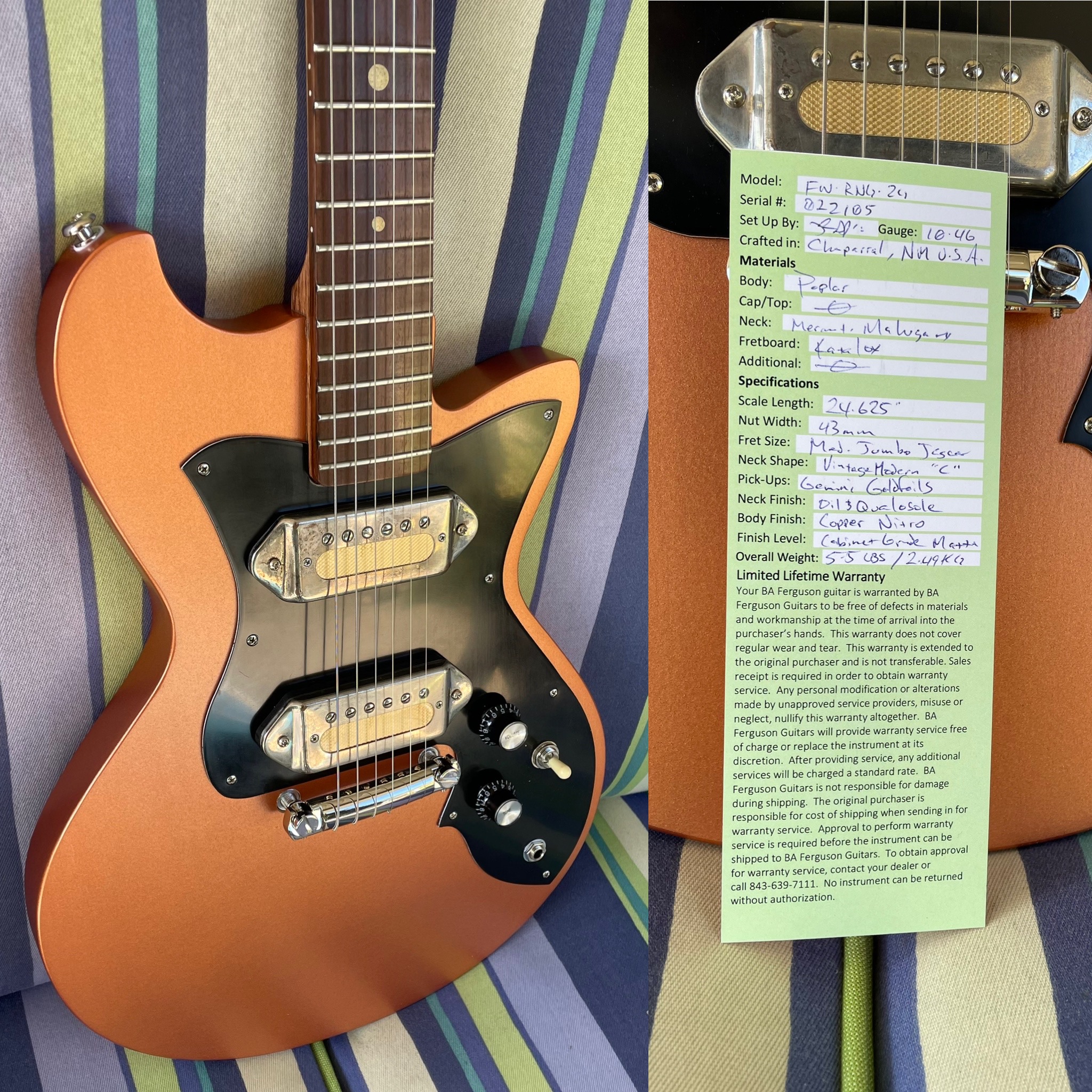 B.A. Ferguson Guitars Ranger (Dual gear Flyweight)
