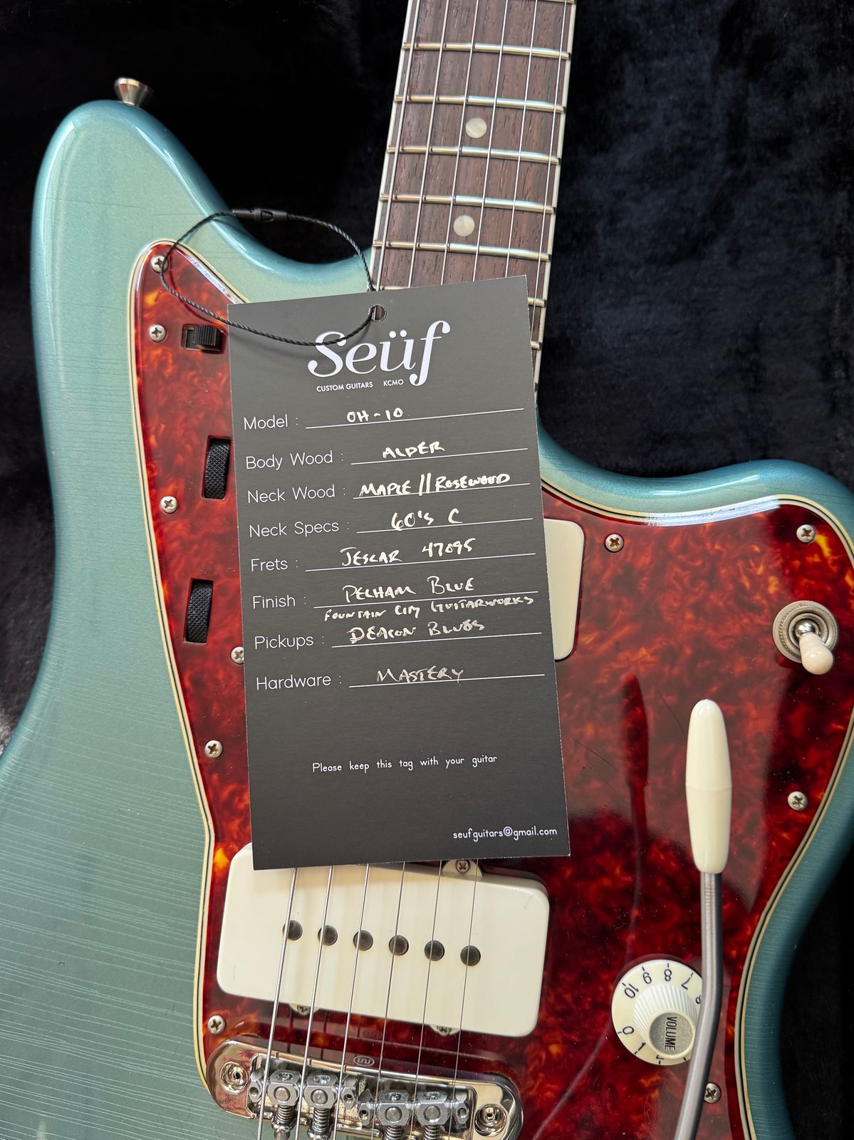 Seüf Guitars Old Hand 10 (OH-10) Offset Style - Aged Pelham Blue
