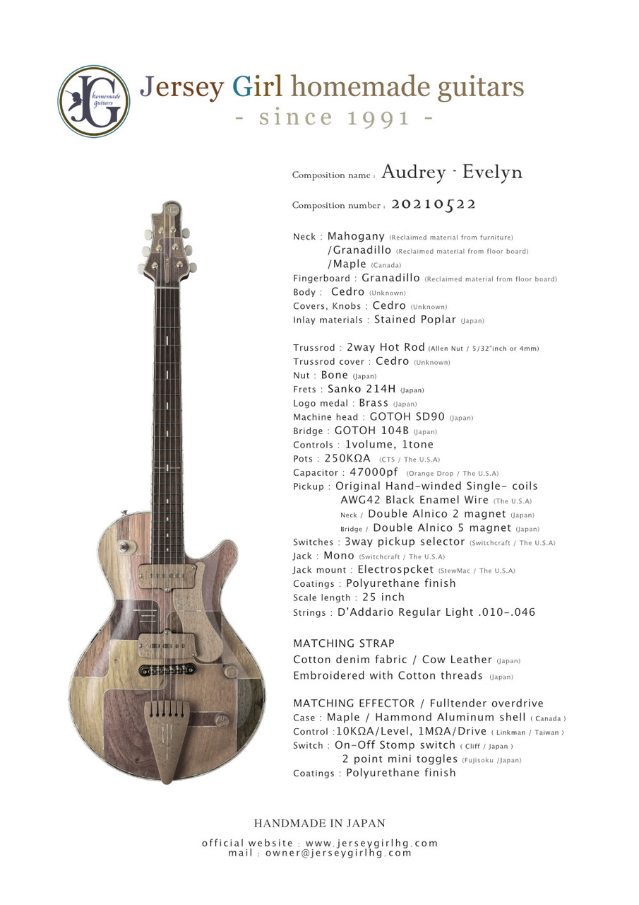 Jersey Girl Homemade Guitars Audrey-Evelyn