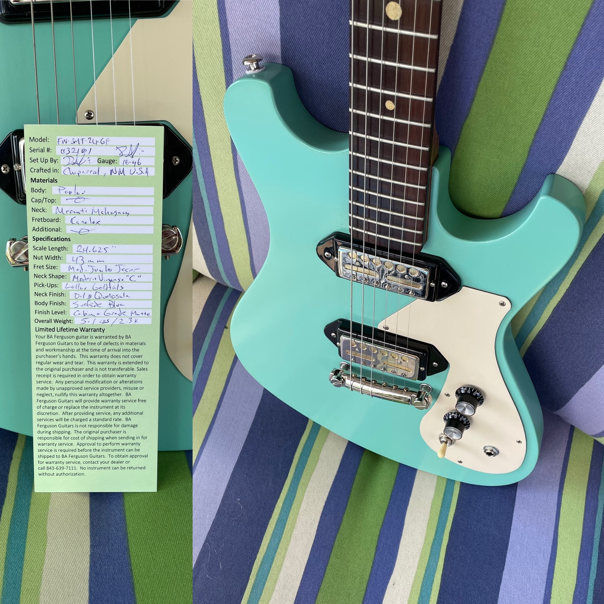 B.A. Ferguson Guitars Shirley (Dual gear Goldfoil Flyweight)