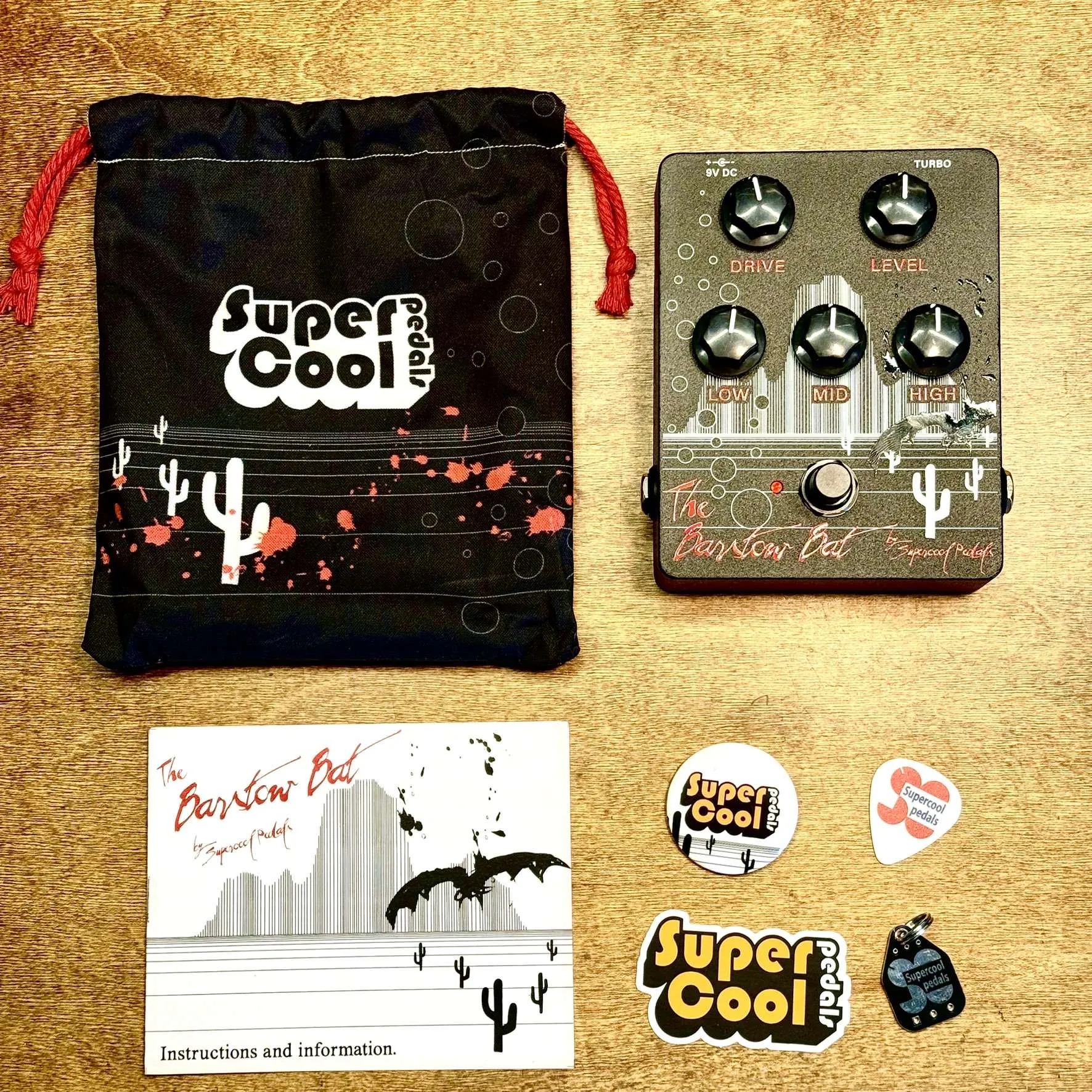 SuperCool Pedals The Barstow Bat - limited edition BLACK