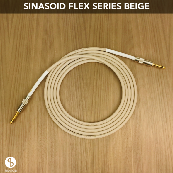 FLEX SERIES BEIGE INSTRUMENT CABLE - 15' / ST/RA