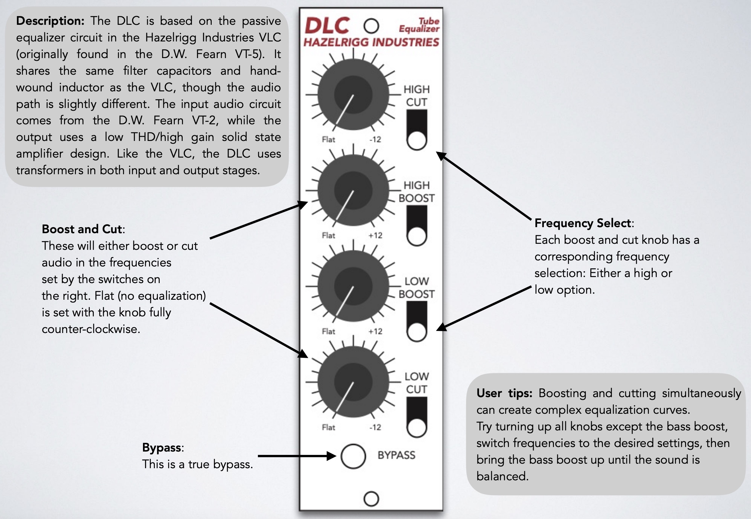 Hazelrigg Industries DLC 500 Series Vacuum Tube Inductor Equalizer 