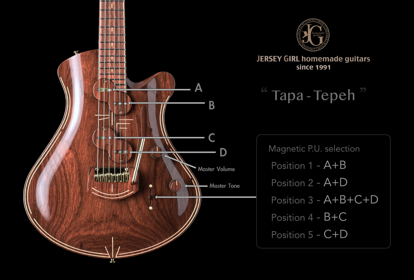 Jersey Girl Homemade Guitars Tapa - Tepeh