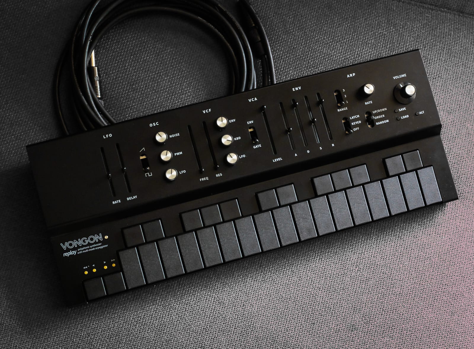VONGON Replay polyphonic synthesizer with multi-mode arpeggiator