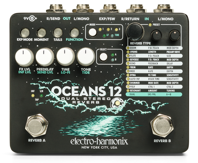 Electro-Harmonix Oceans 12 Dual Stereo Reverb