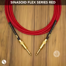 FLEX SERIES RED INSTRUMENT CABLE - 15' / ST/RA