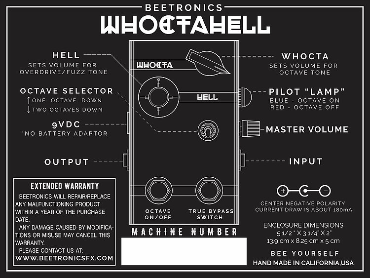 Beetronics WhoctaHell Low Octave Fuzz
